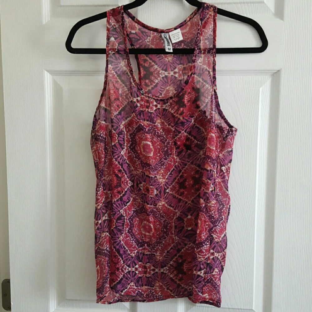 👜Sale👜 3 for $21 Sheer bright colored tank top